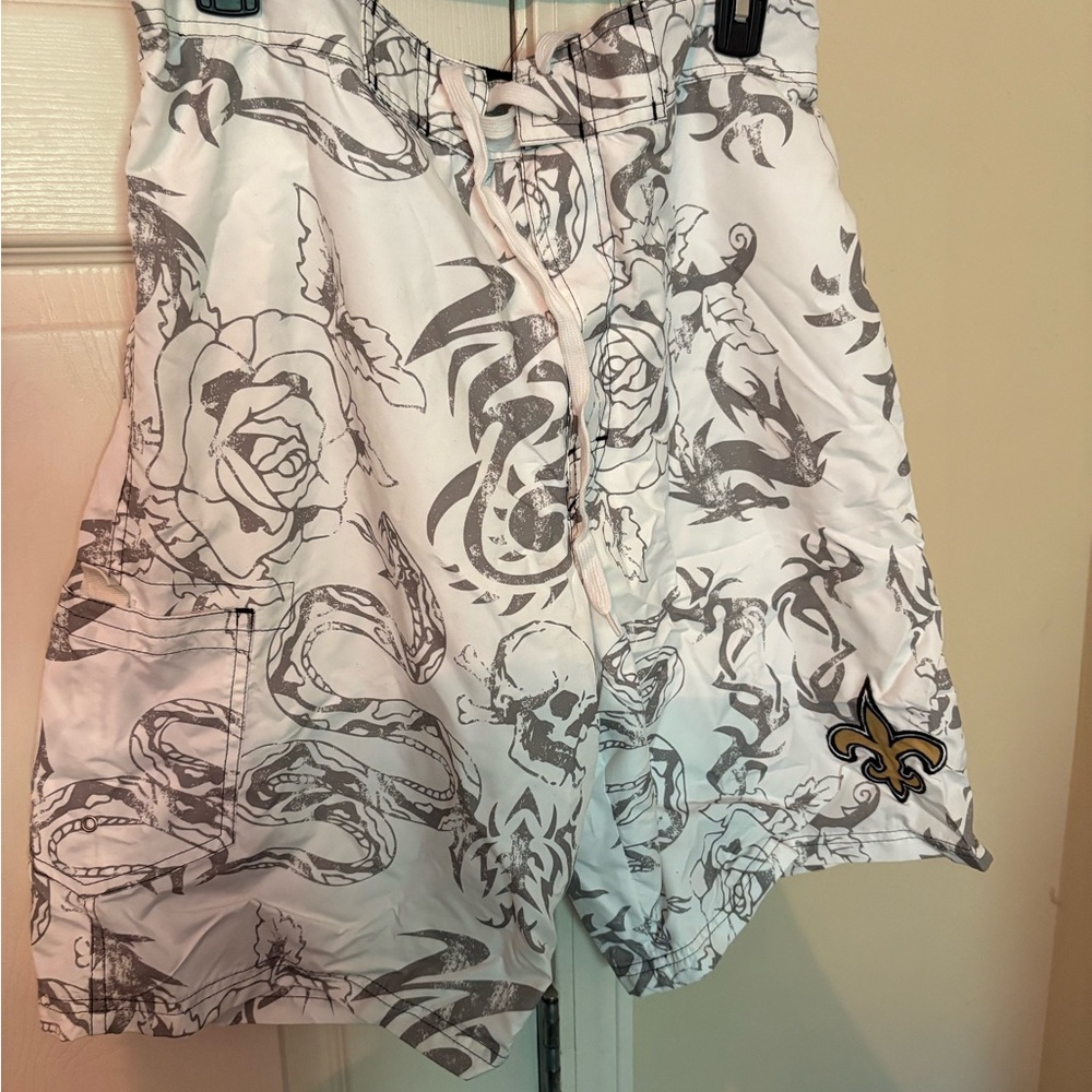 New Orleans Saints Swim Trunks Size L
